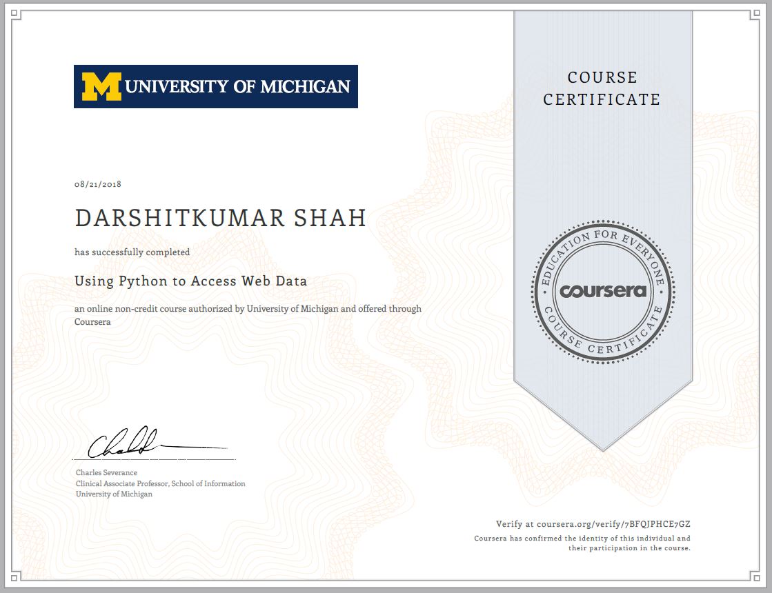 Python Web-Data Certificate